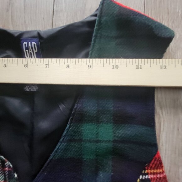 Vintage Gap Plaid Patchwork Vest Womens S Wool Blend Button-Up - Picture 14 of 16
